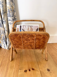 Vintage Bamboo Magazine Holder