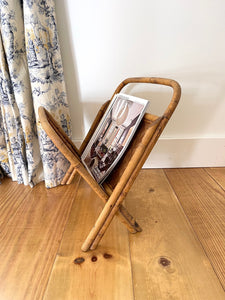 Vintage Bamboo Magazine Holder
