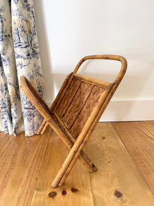 Vintage Bamboo Magazine Holder
