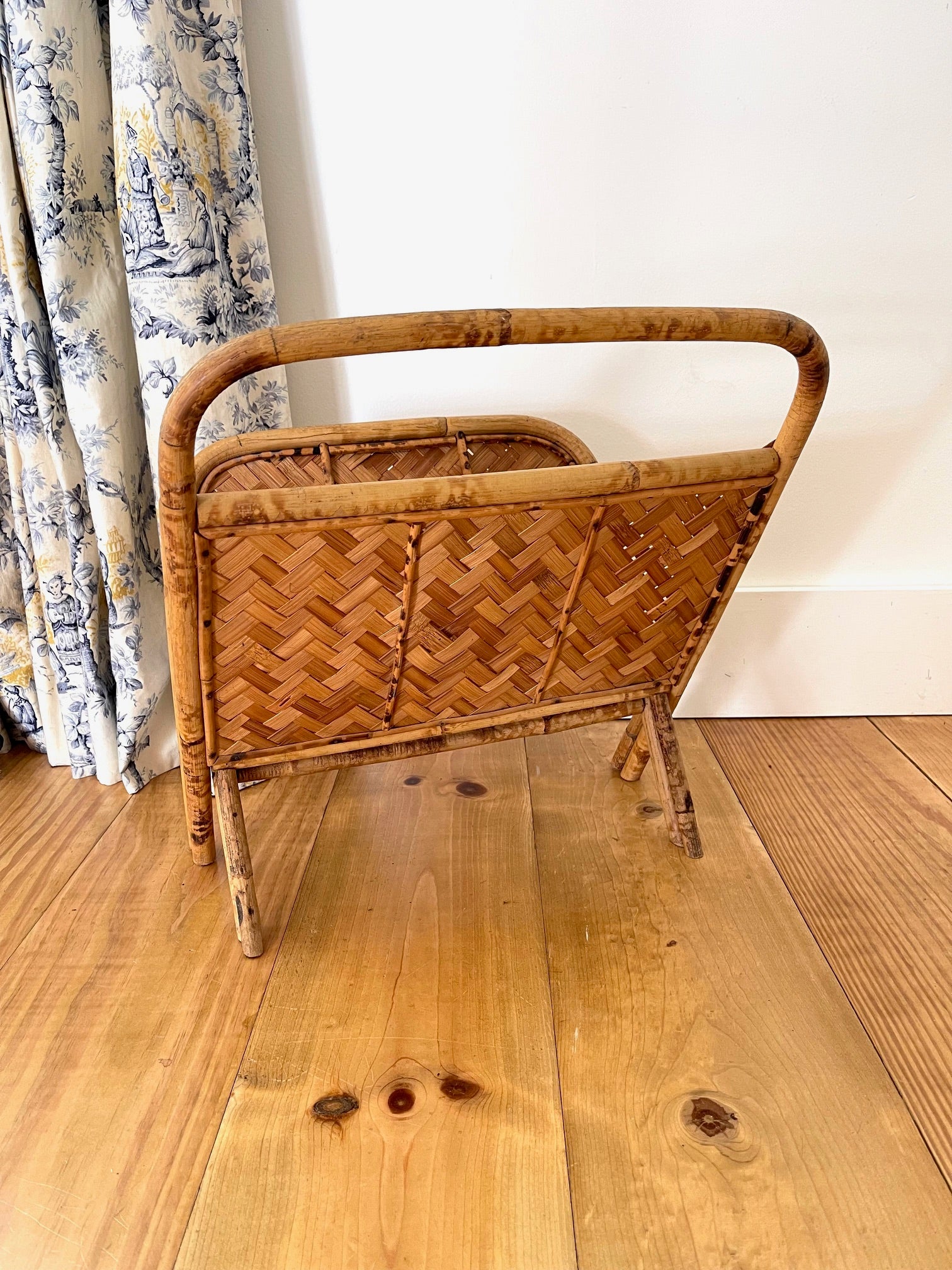 Vintage Bamboo Magazine Holder