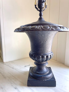 Vintage Cast Iron Urn Lamp