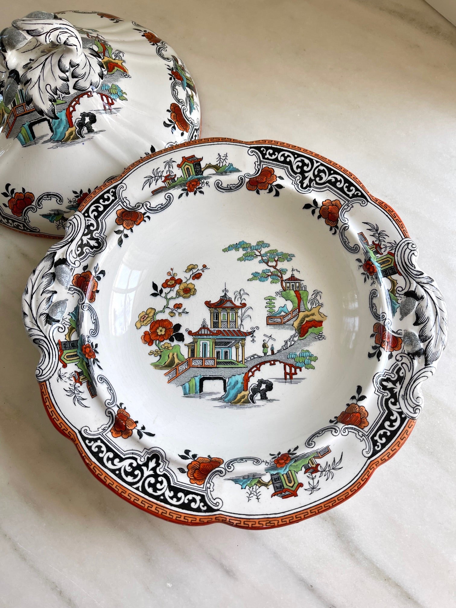 Antique Royal Cauldon Vegetable Dish