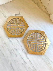 Vintage Brass Longevity Trivet