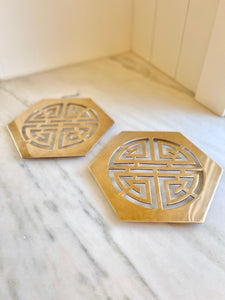 Vintage Brass Longevity Trivet