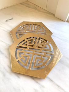 Vintage Brass Longevity Trivet