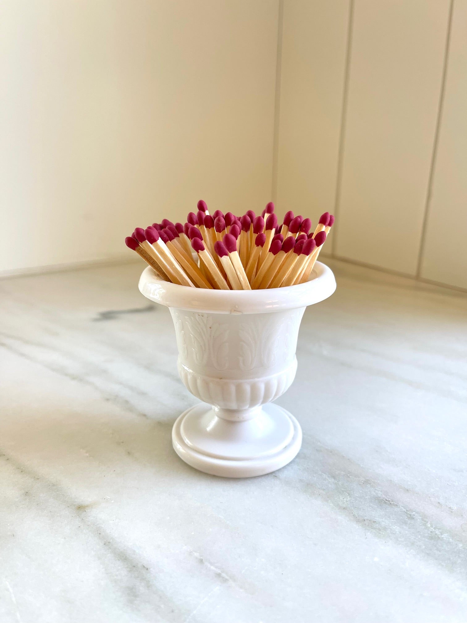 Vintage Milk Glass Urn