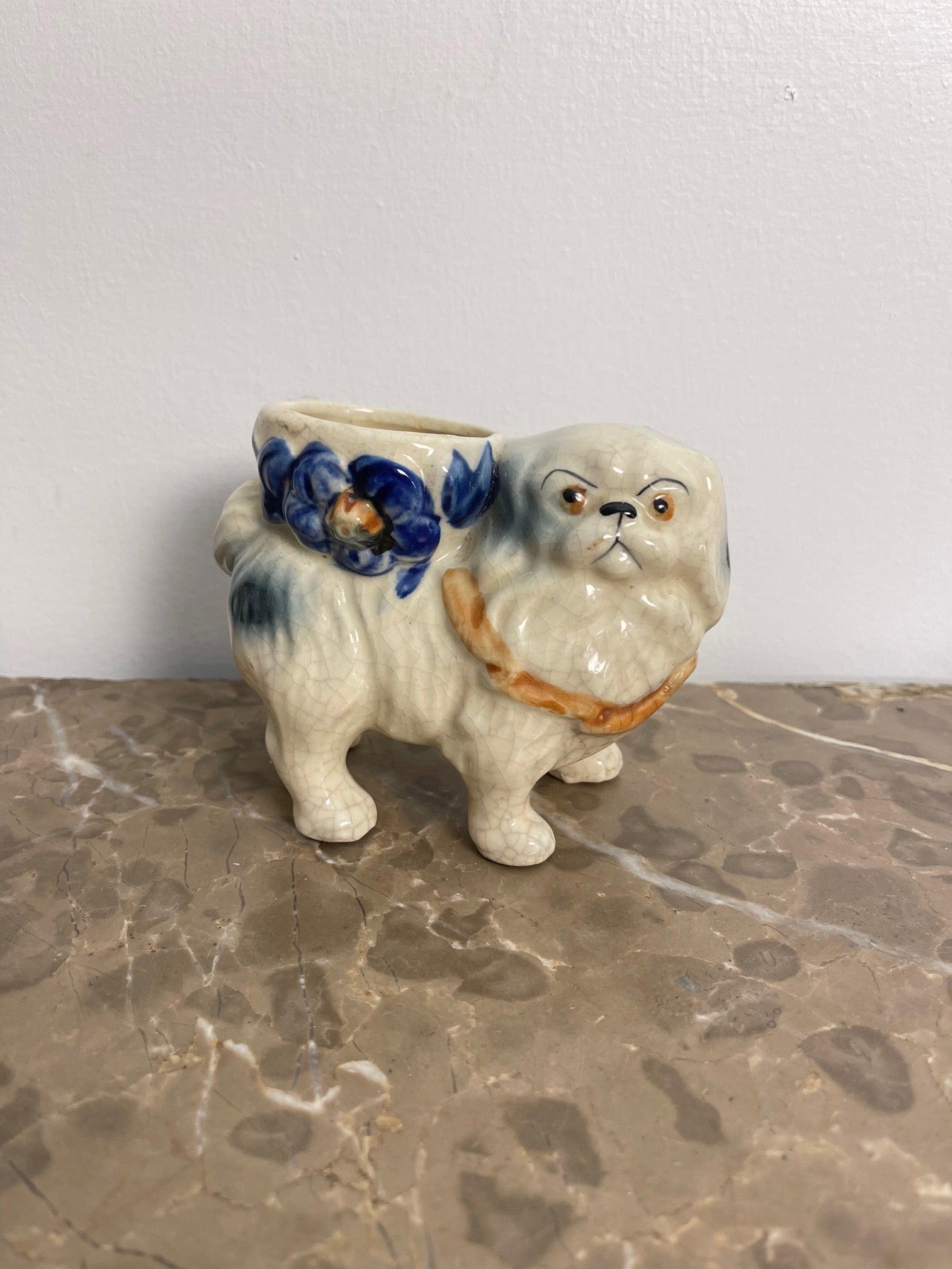 Vintage Petite Pekingese Vase