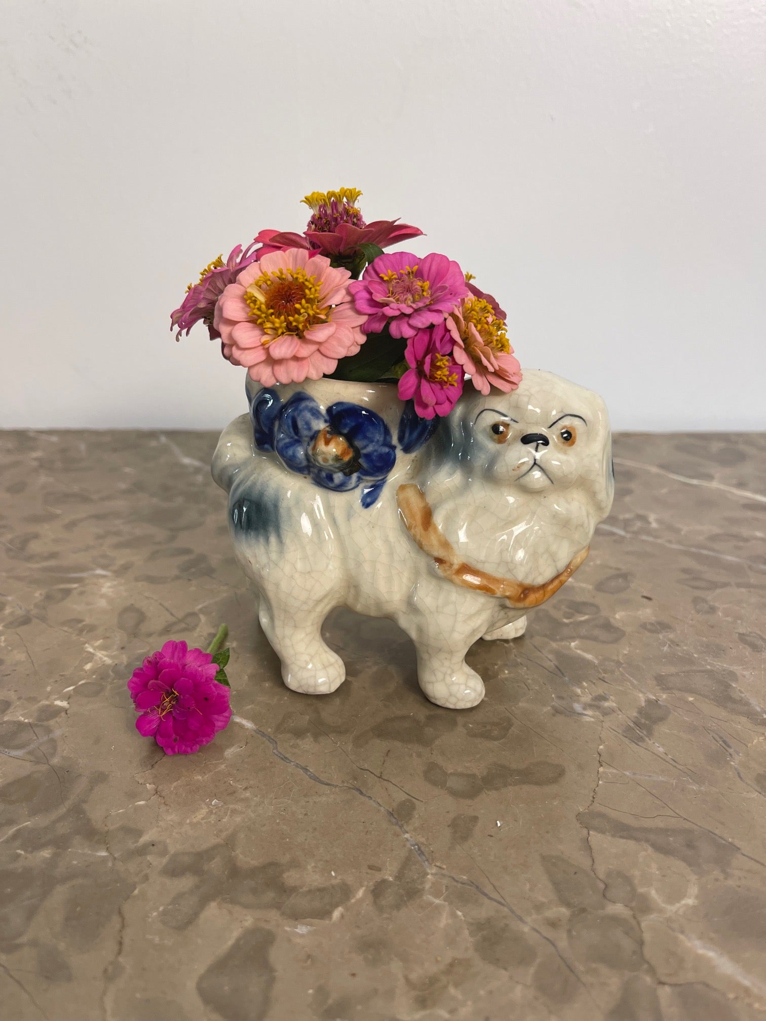 Vintage Petite Pekingese Vase