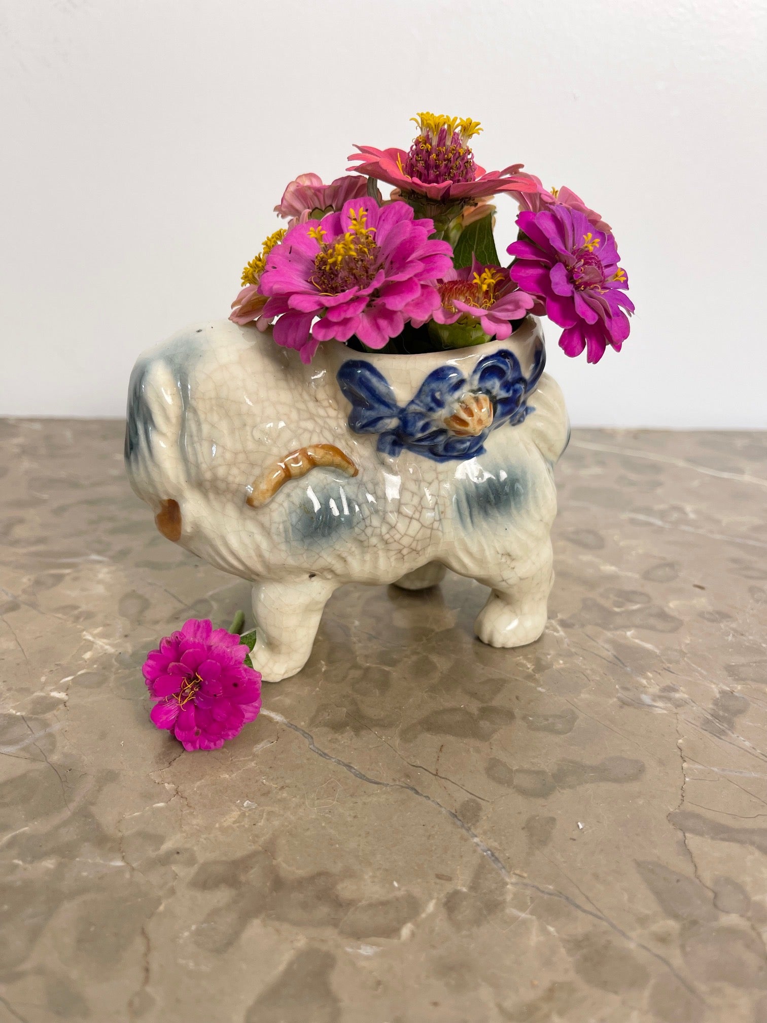 Vintage Petite Pekingese Vase