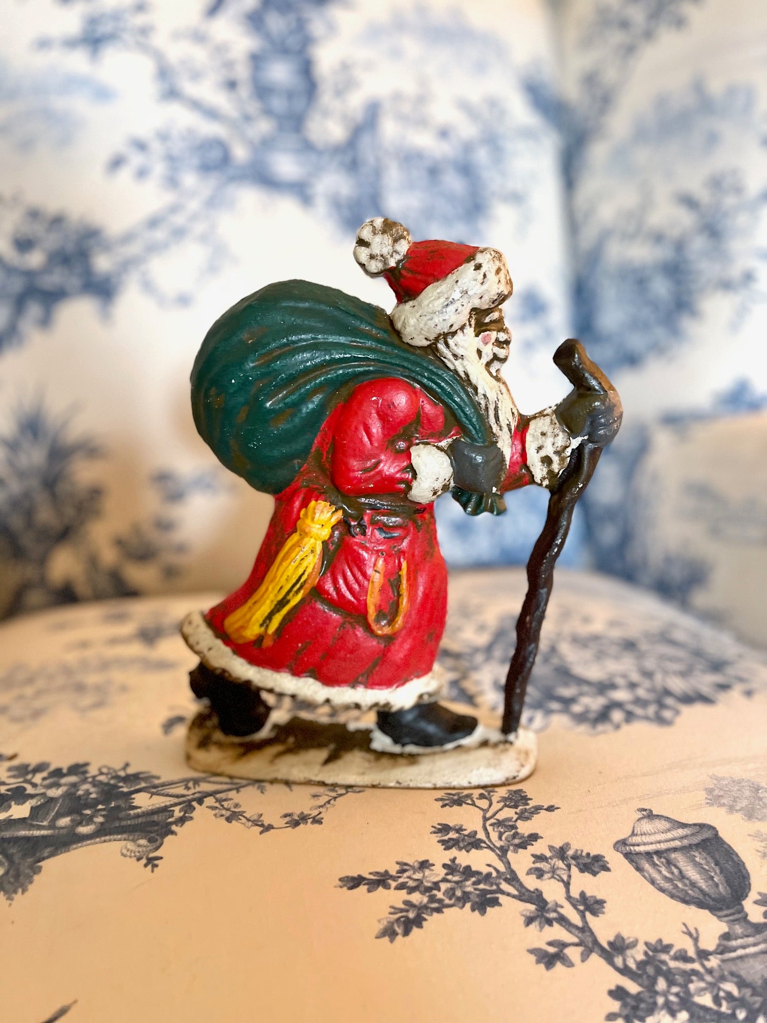 Vintage Cast Iron Santa Doorstop