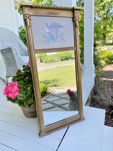 Antique Hand Painted Eagle Mirror
