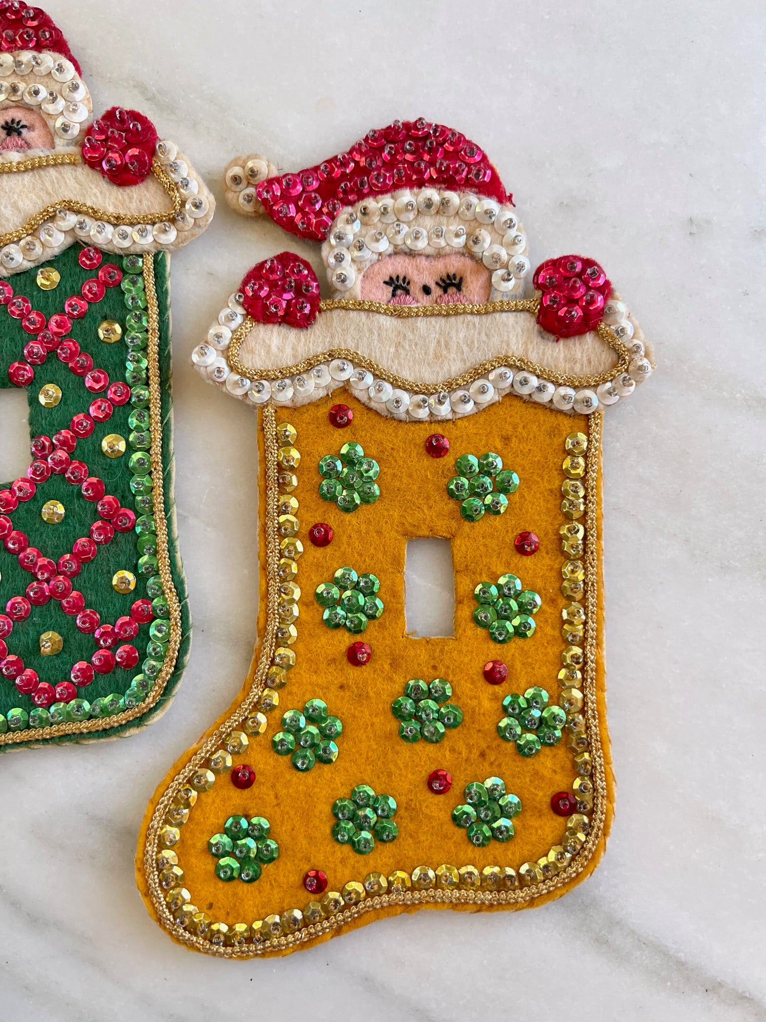 Vintage Handcrafted Christmas Light Switch Covers