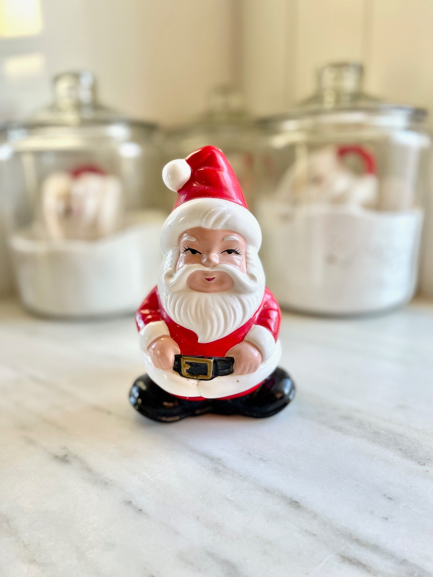 Vintage Ceramic Santa Napkin Holder