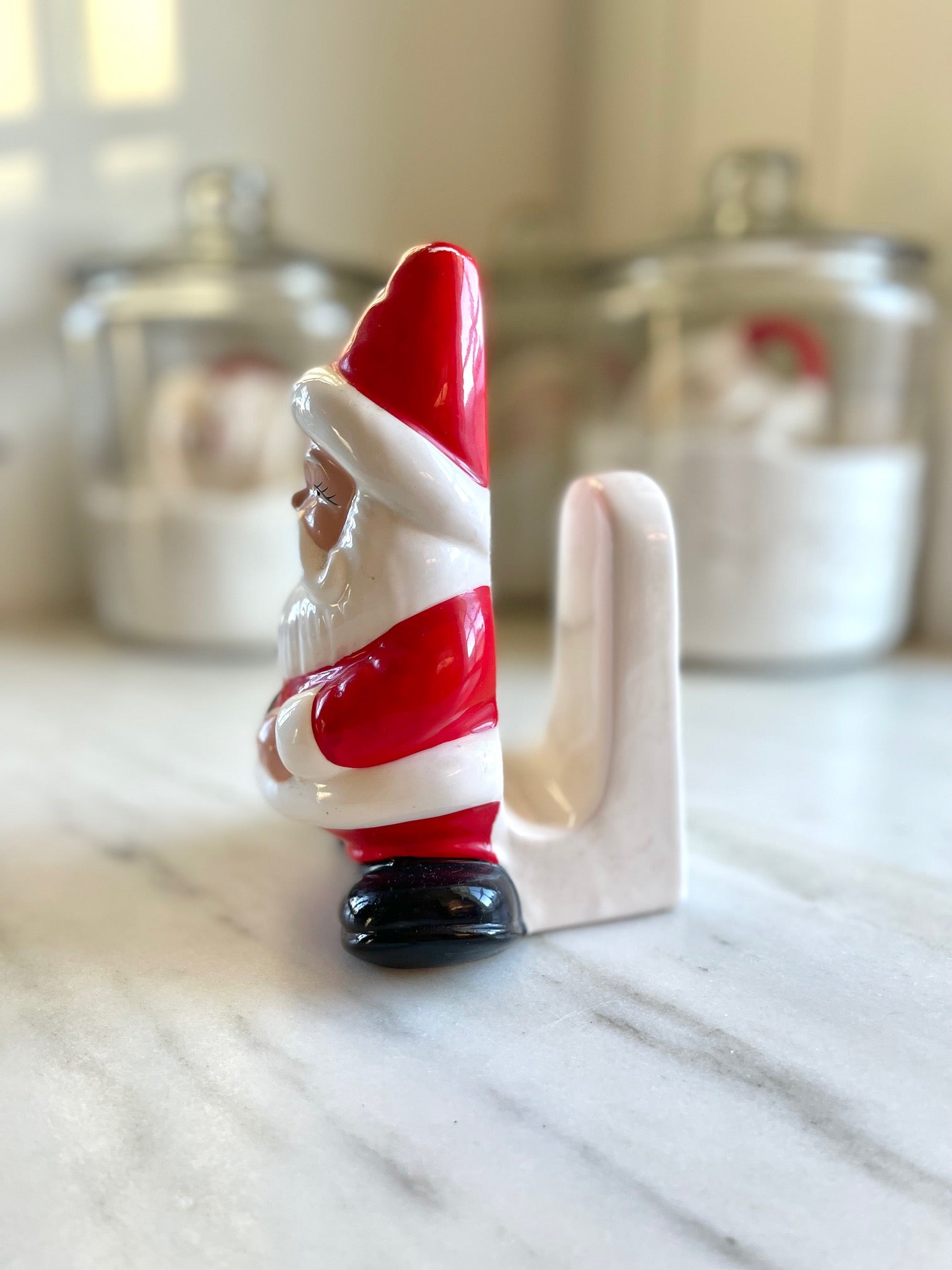 Vintage Ceramic Santa Napkin Holder
