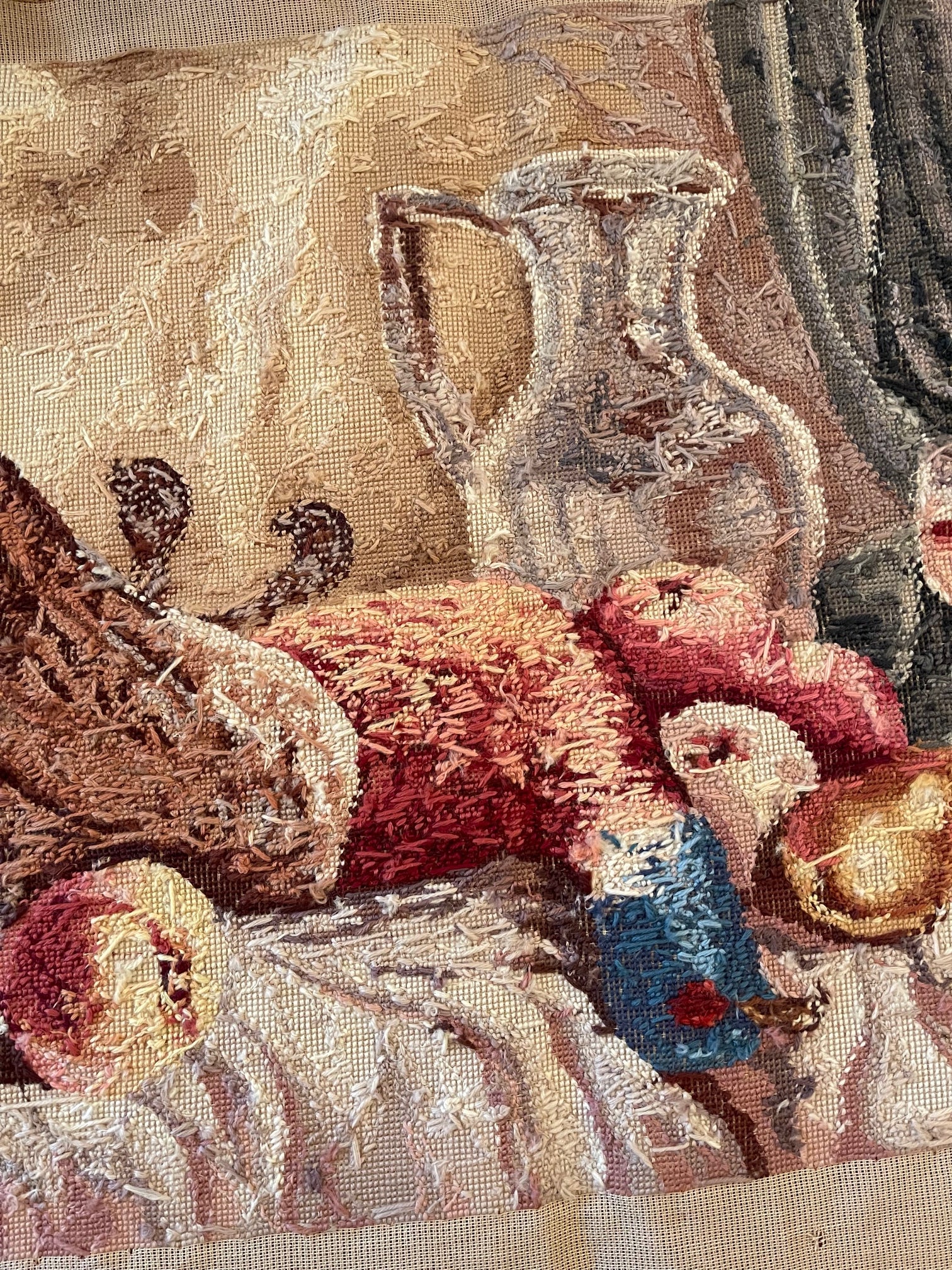 Vintage Pheasant Hunting Trophy Needlepoint Tapestry