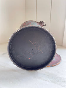 Antique Hand Painted French Tole Lidded Urn