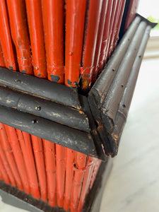 Vintage Chinoiserie Pencil Reed Bamboo Pagoda