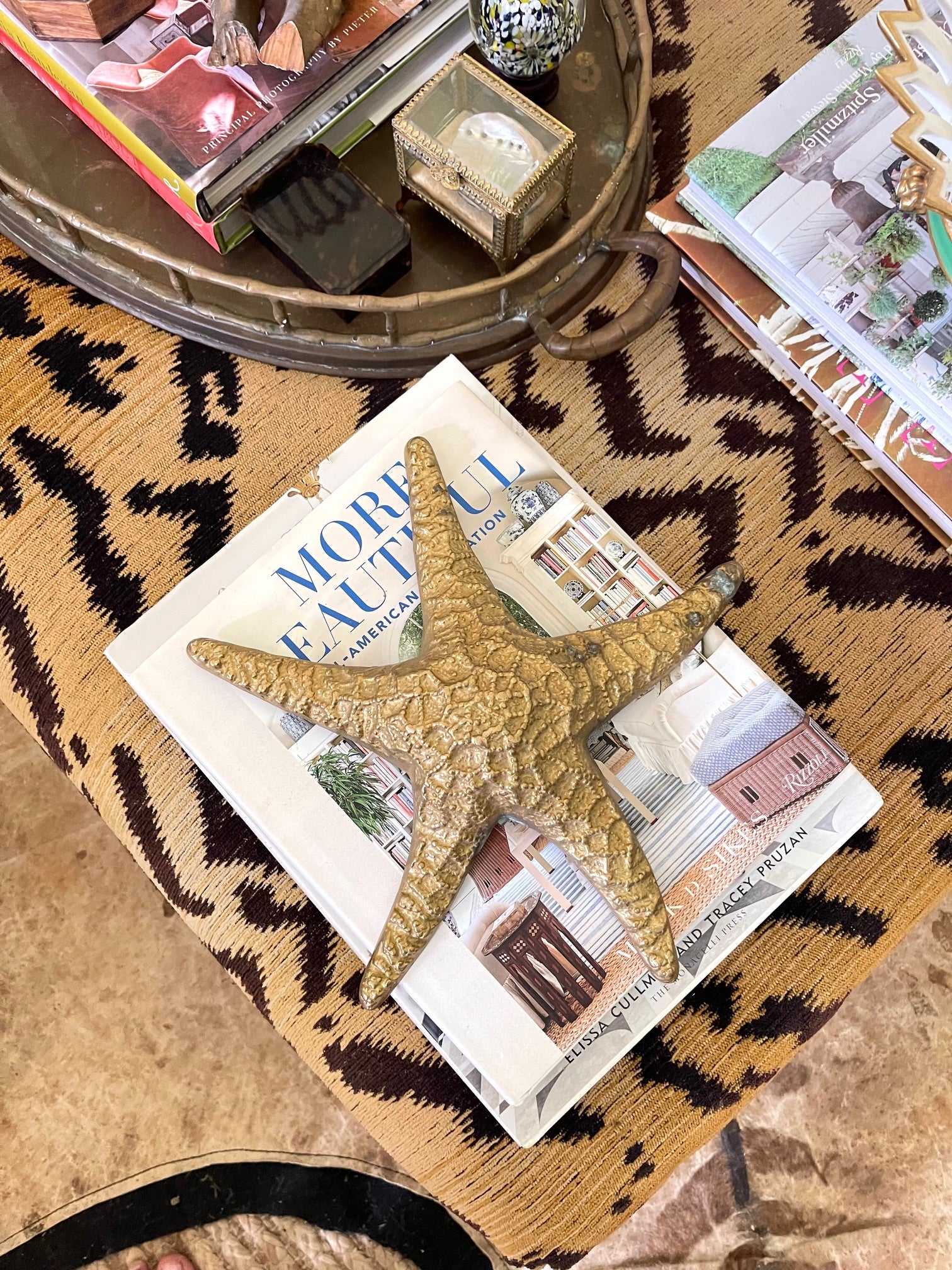 Large Vintage Brass Starfish