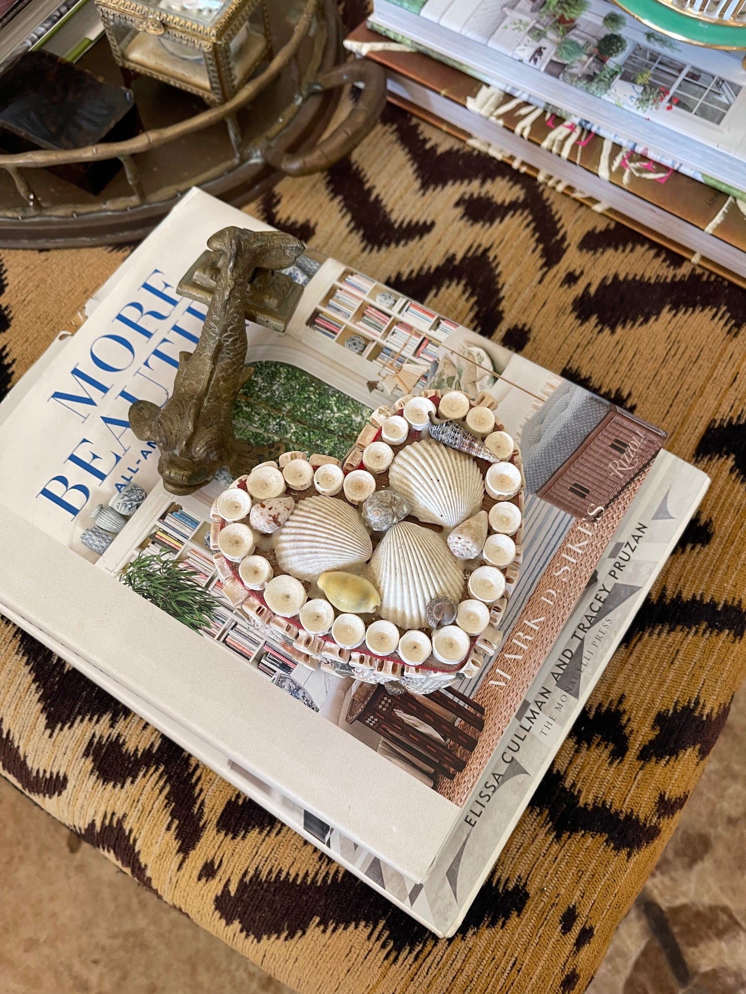 Vintage Heart Shell Box