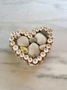 Vintage Heart Shell Box