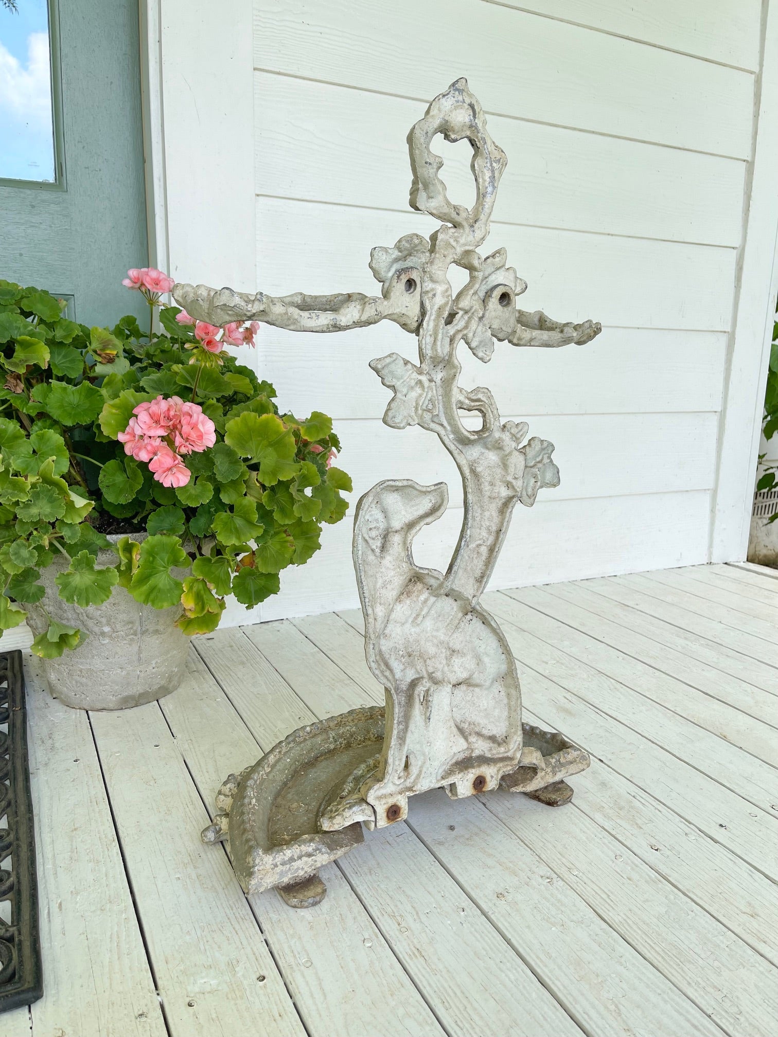 Antique Faux Bois Umbrella Stand