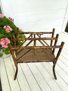 Antique 19th Century English Tortoise Bamboo Canterberry Stand