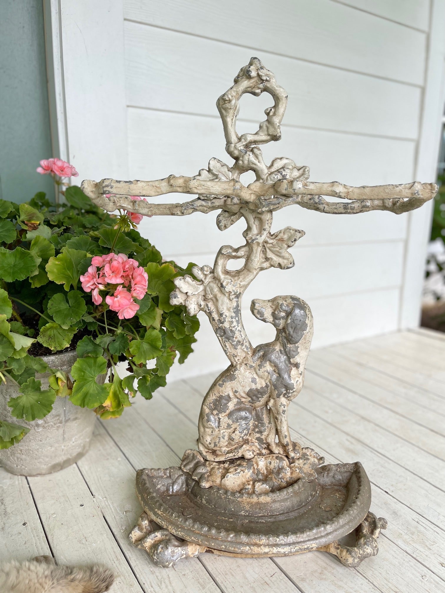 Antique Faux Bois Umbrella Stand