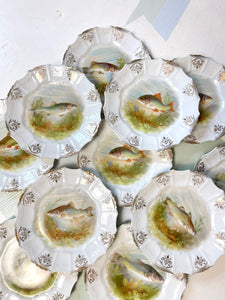 Antique Fish Motif Plates