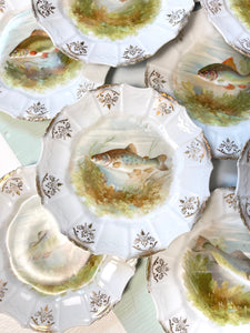 Antique Fish Motif Plates