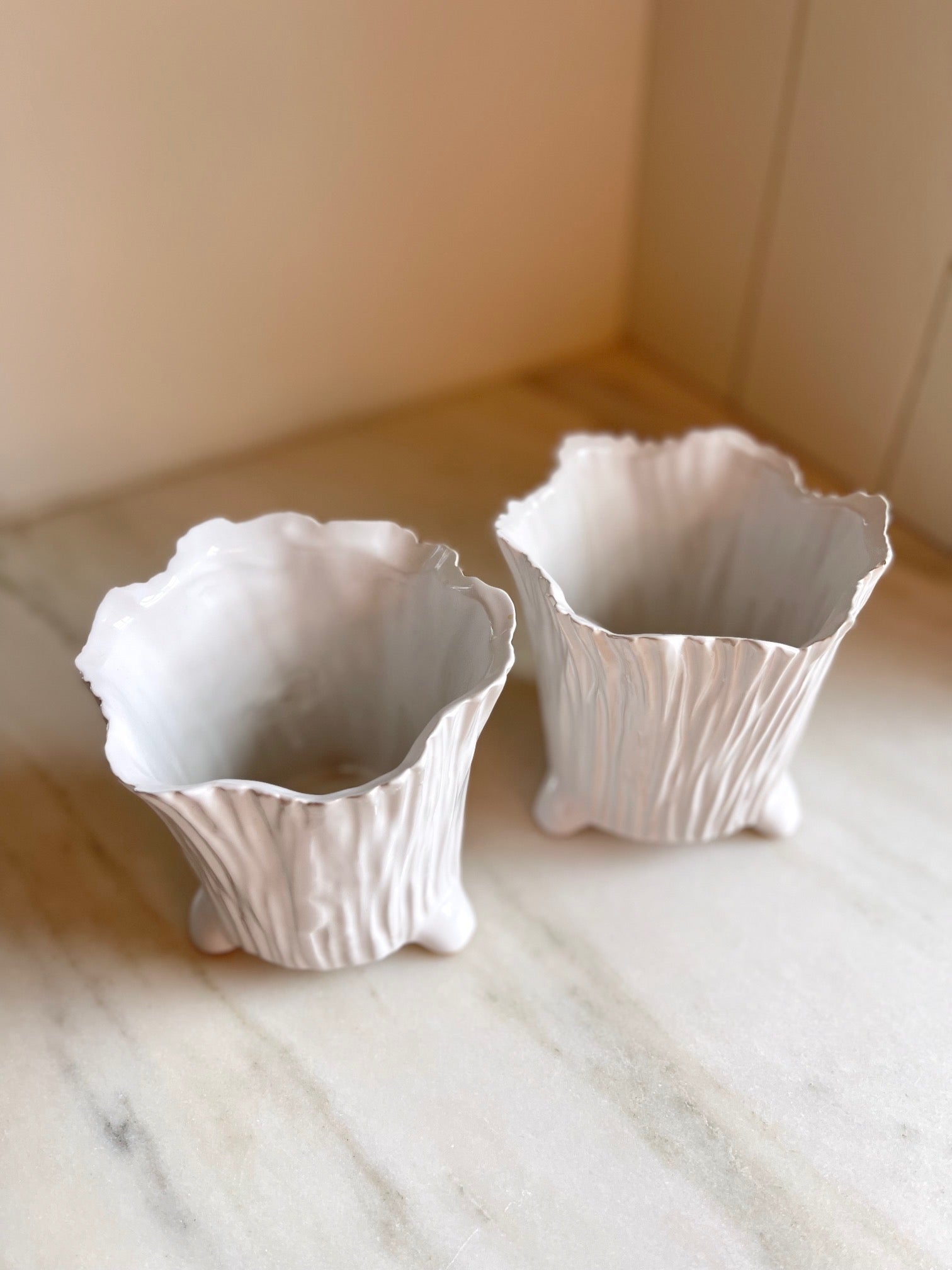 Ceramic Faux Bois Planter