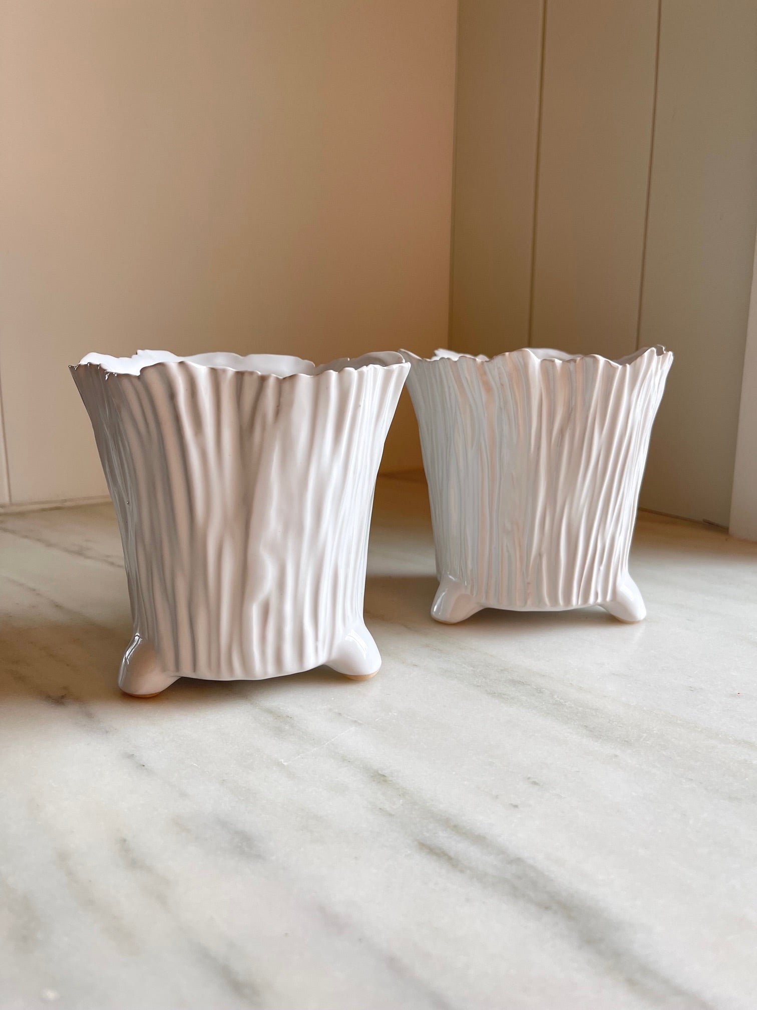Ceramic Faux Bois Planter