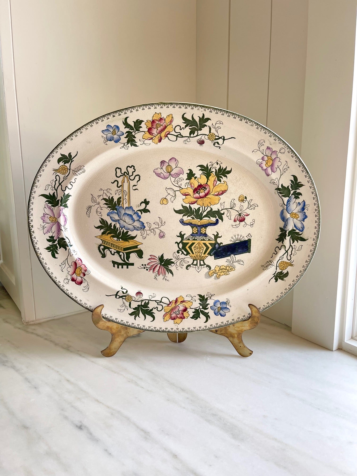 Antique Francis Morley Casket Japan Ironstone Platter