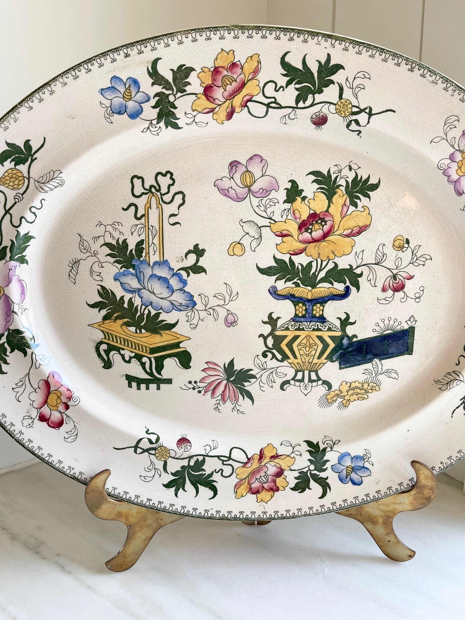 Antique Francis Morley Casket Japan Ironstone Platter