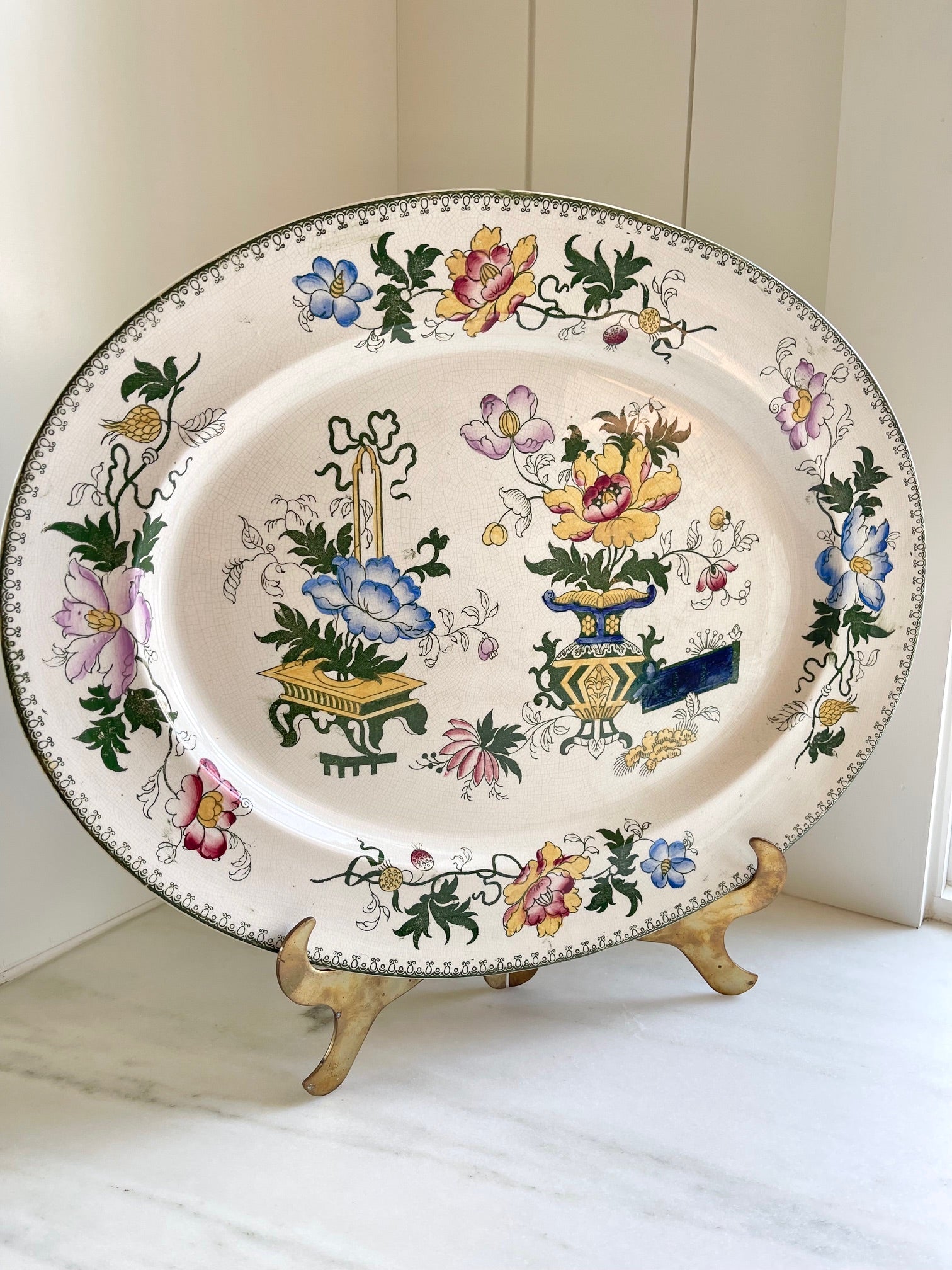 Antique Francis Morley Casket Japan Ironstone Platter