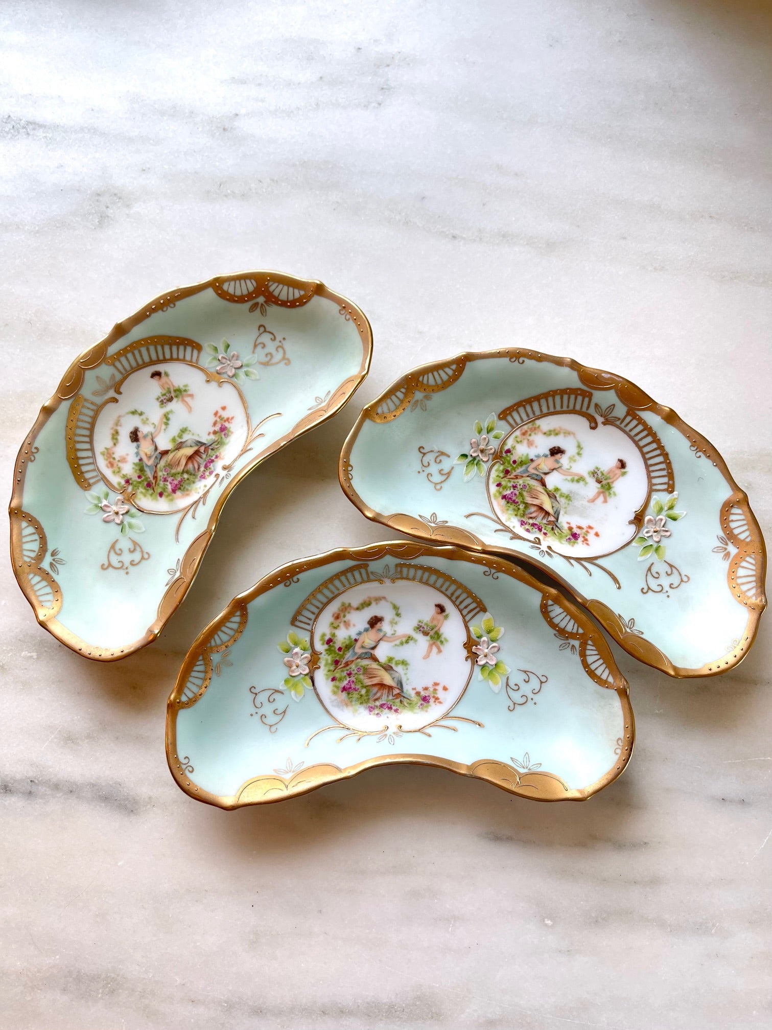 Vintage Rocco Bone Hand-Painted Dishes