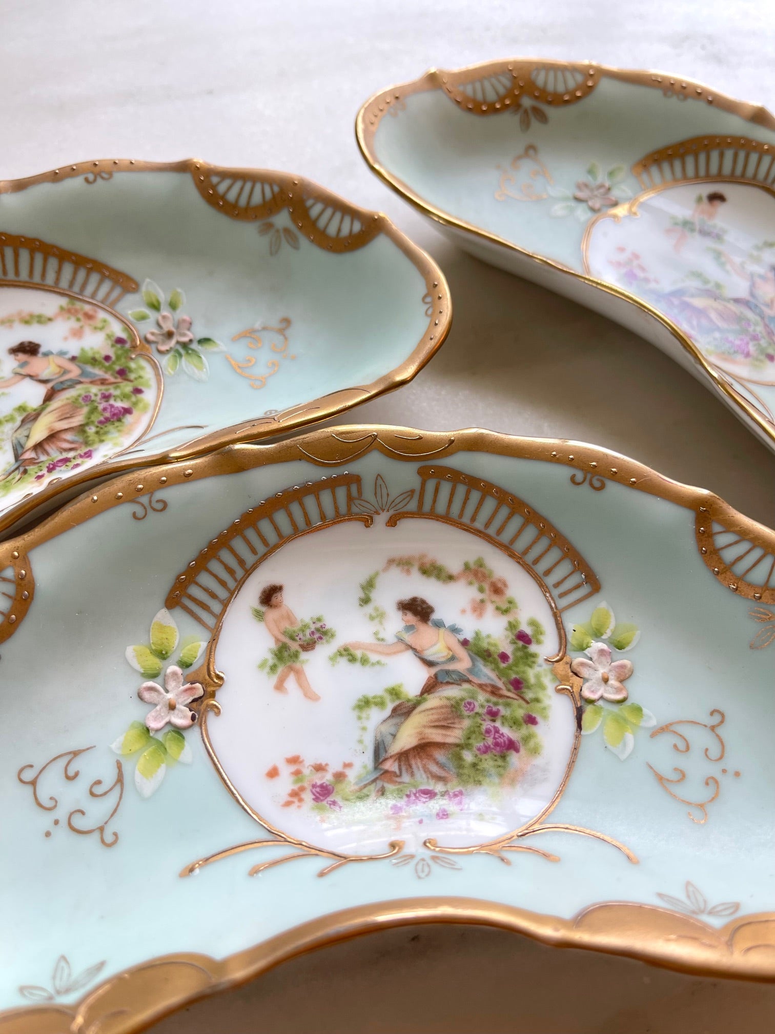 Vintage Rocco Bone Hand-Painted Dishes