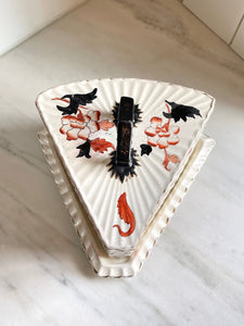 Circa 1889 Hines Bros Heron Cross Cheese Dish