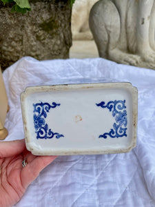 Vintage Chinese Export Blue & White Opium Pillow