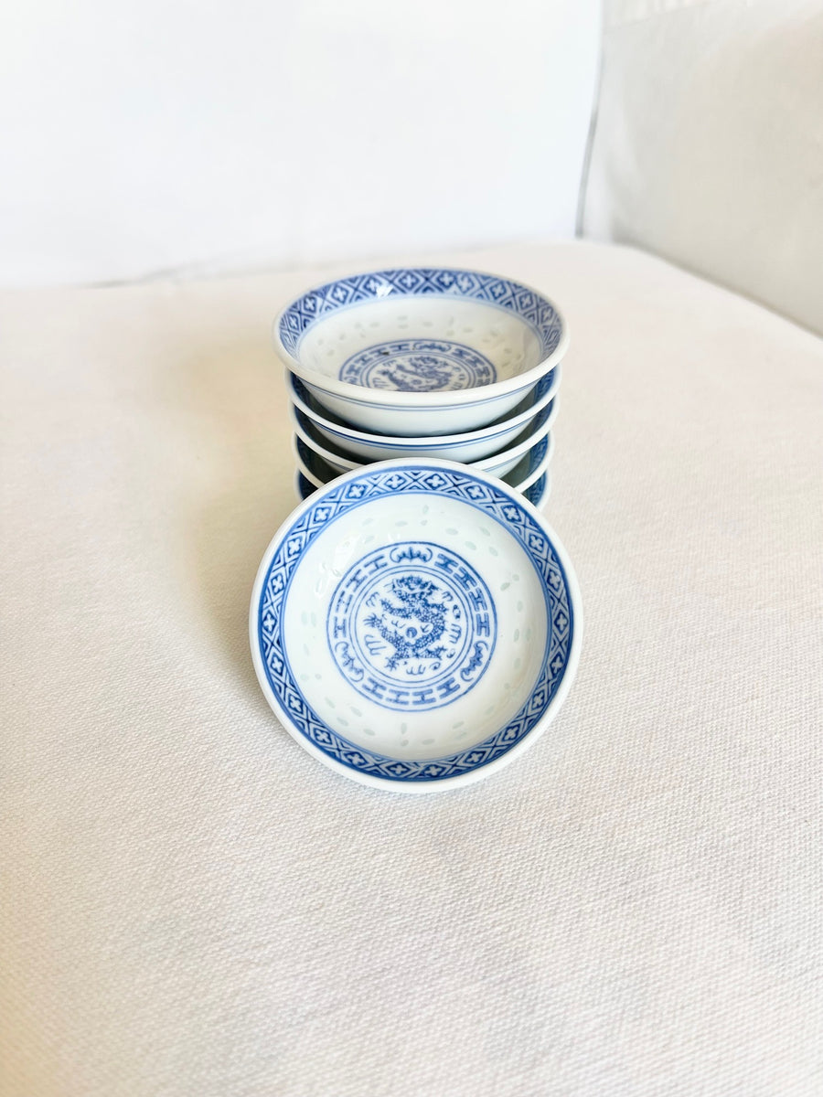Tienshan Blue Rice Condiment Cups – K.Gray Interiors & Gardens
